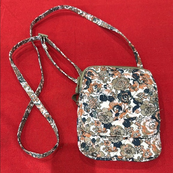 Vera Bradley green and Brown Crossbody Bag with Adjustable Strap - Picture 1 of 7